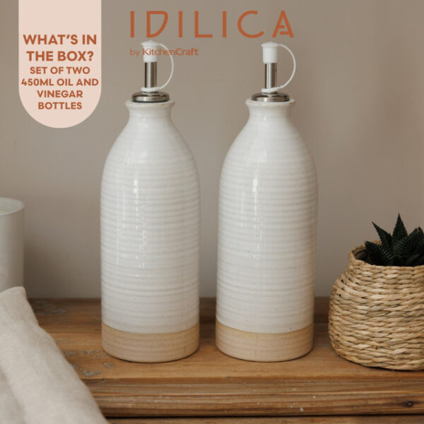 KitchenCraft Idilica Oil and Vinegar Bottles 450ml - 2 pcs