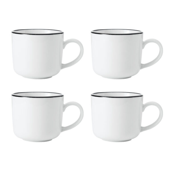 Mikasa Limestone Porcelain Mug 360ml Set - 4 pcs - White