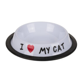 Out of the Blue Stainless-steel Feeding Dish "I love my cat"