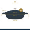 MasterClass Cast Aluminium Casserole 4L. - Red