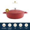 MasterClass Cast Aluminium Casserole 4L. - Red