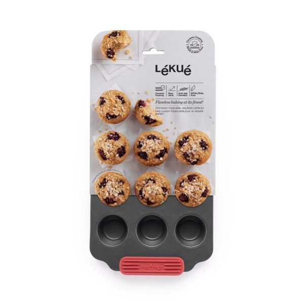 Lékué Cake Mould - Carbon Steel - NonStick - 12 Mini Muffins