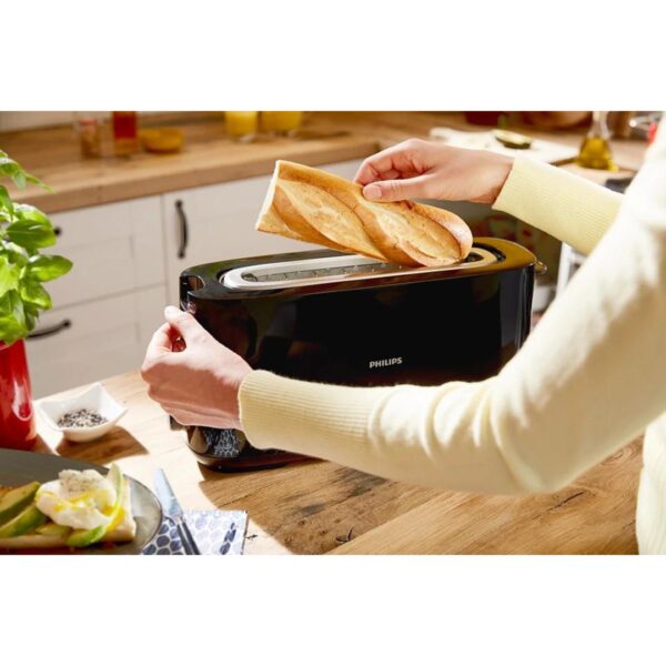 Philips Daily Collection Toaster | Long Shot | Black