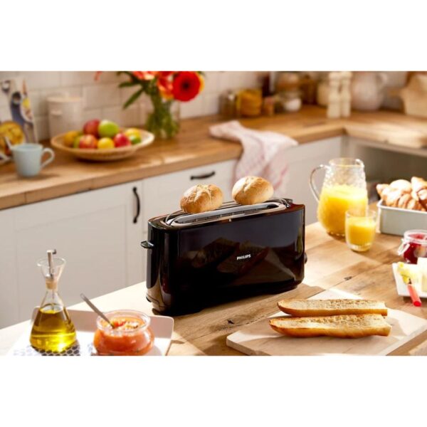 Philips Daily Collection Toaster | Long Shot | Black