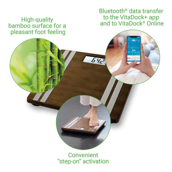 Medisana BS552 Connect Body Analysis Scale - Bamboo