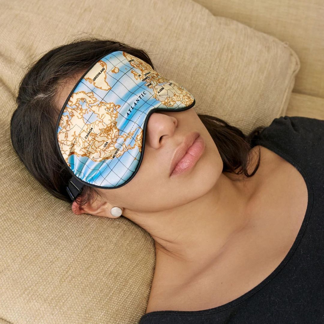 Kikkerland Ultra Soft Sleep Mask - Map