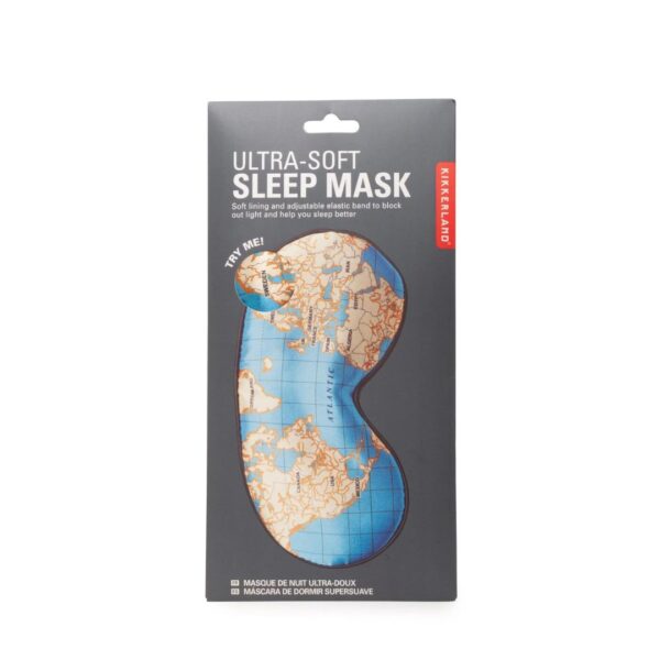 Kikkerland Ultra Soft Sleep Mask - Map