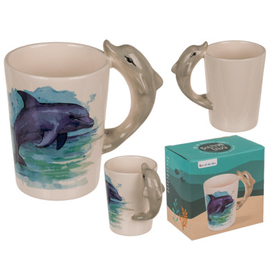 Out of the Blue Stoneware Mug - Dolphin