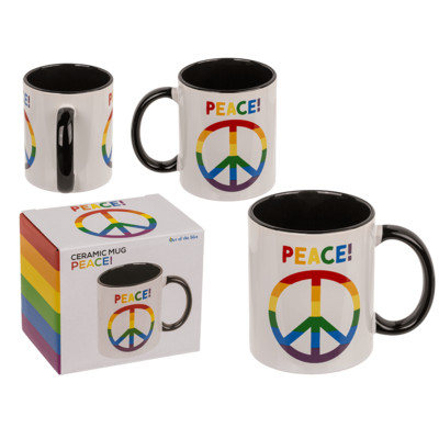 Out of the Blue Stoneware Mug - Peace