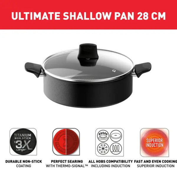 Tefal-Ultimate-ON-All-purpose-Deep-Covered-Saute-Pan-28cm