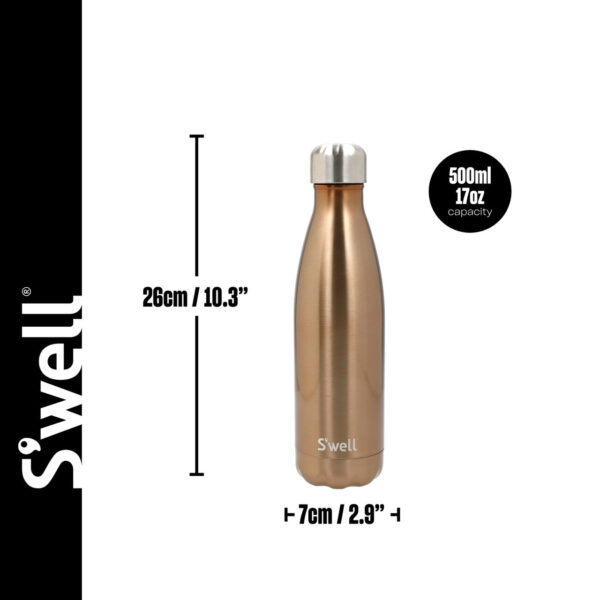 S'well Water Bottle 500ml - Pyrite