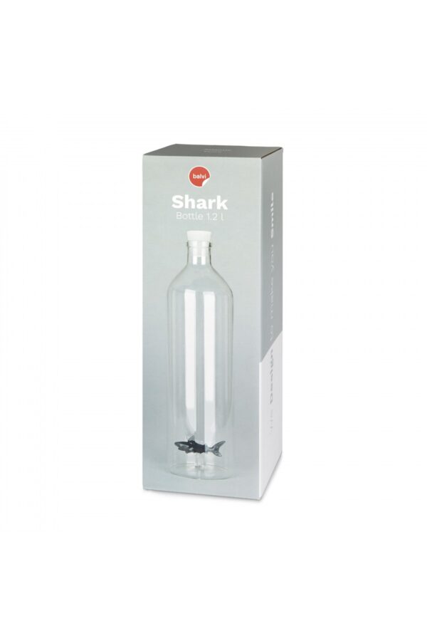 Balvi Bottle 1.2L Atlantis Shark - Grey