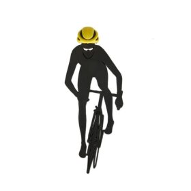 Balvi Bookmark Cyclist - Black/Yellow