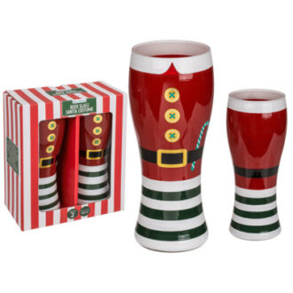 Out of the Blue Beer Glasses Santa Costume - set of 2pcs.