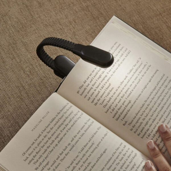 Kikkerland-Rechargeable-Clip-Book-Light-Black