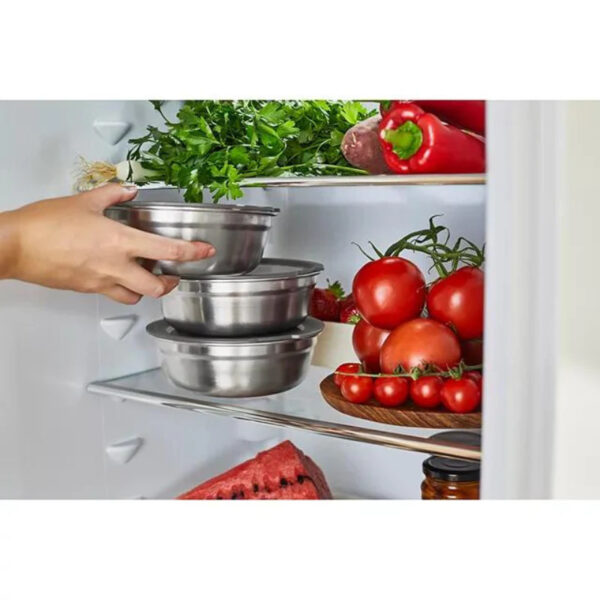 Black + Blum Steel Food Bowl | Grey/Red | Small