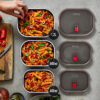 Black + Blum Steel Food Box | Grey/Red | Small