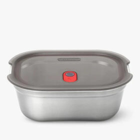 Black + Blum Steel Food Box | Grey/Red | Medium