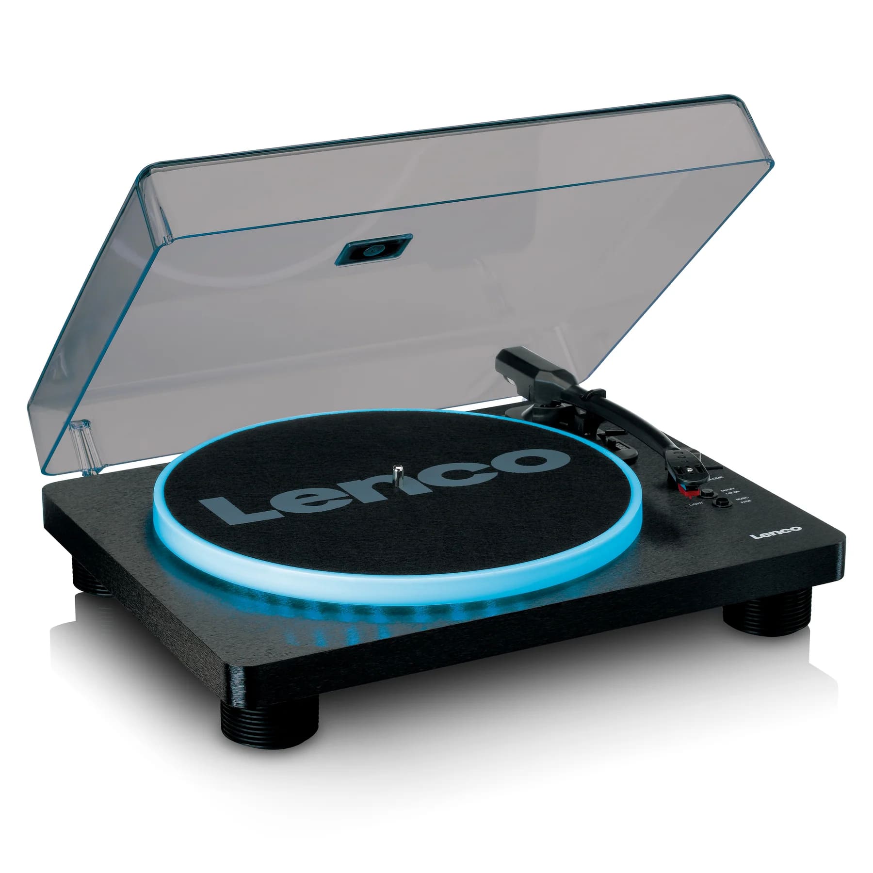 Lenco LS-50LEDBK -Vinyl / Record Player | PC Enoding | Built-in speakers | LED