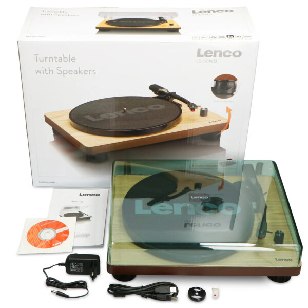 Lenco LS-50WD -Vinyl / Record Player | USB Enoding | Built-in speakers | Wood