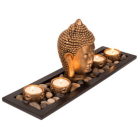 Out of the Blue Candle Holder Set Buddha - 4 Deco Glasses