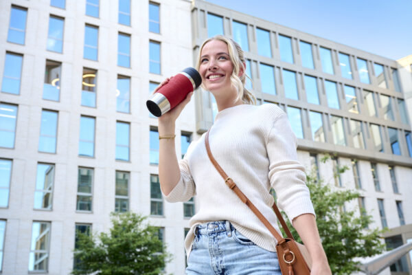 Tefal Classic Travel Mug Stainless Steel | 0.36L | Red