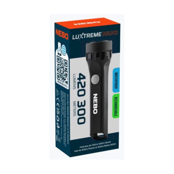 NEBO Luxtreme NANO Pocket Light 420lm | Box | Black