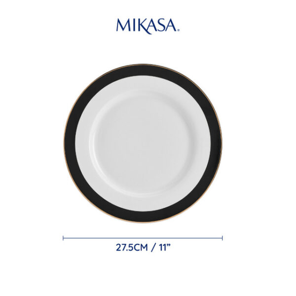 Take it back to the 1920s this season with the Mikasa Luxe Deco 4-Piece Dinner Plate Set.