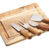 Artesà Acacia Wood Cheese Board & Knife Set - 5pcs.