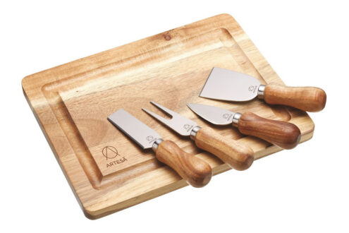 Artesà Acacia Wood Cheese Board & Knife Set - 5pcs.