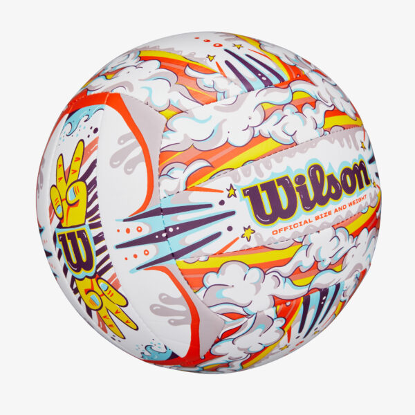 Wilson-Outdoor-Volleyball-Graffity-Peace-White-Orange