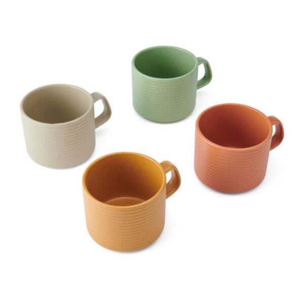 KitchenCraft Idilica Stacking Stoneware Mugs - Set 4pcs | 400ml