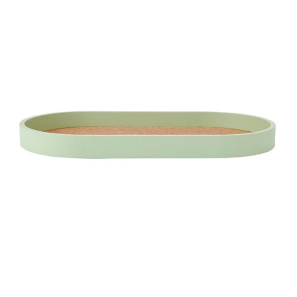 KitchenCraft Idilica Oval Serving Tray with Cork Veneer Base - 38x20cm