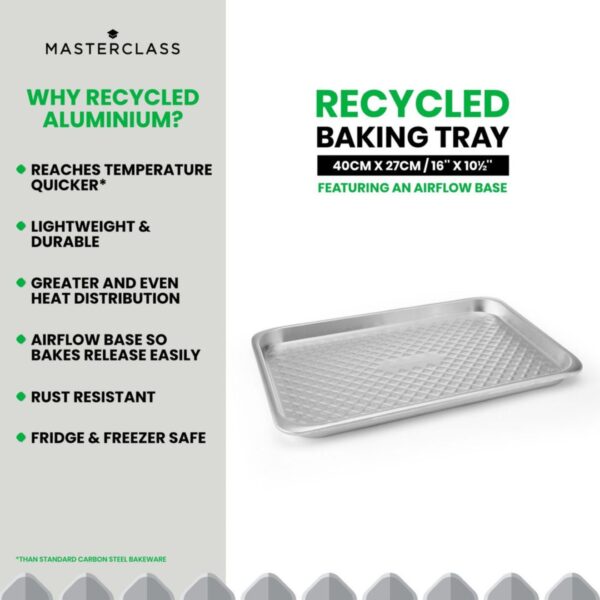 MasterClass Recycled Aluminium Large Baking Tray - 40x27cm