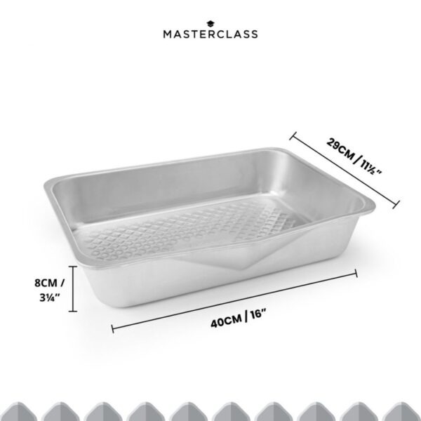 MasterClass Recycled Aluminium Roasting Pan with Pouring Spout - 40x29cm