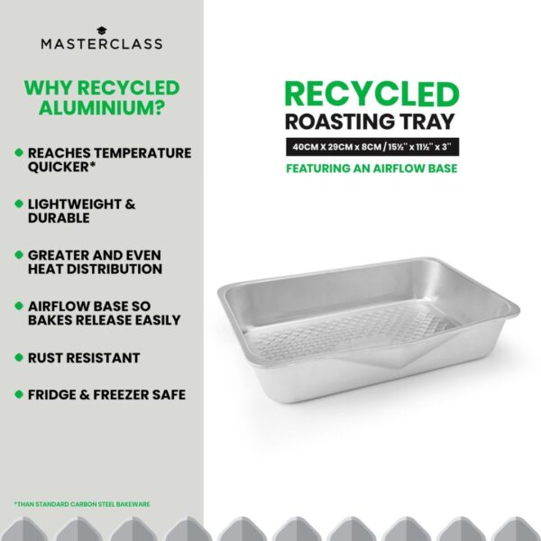 MasterClass Recycled Aluminium Roasting Pan with Pouring Spout - 40x29cm