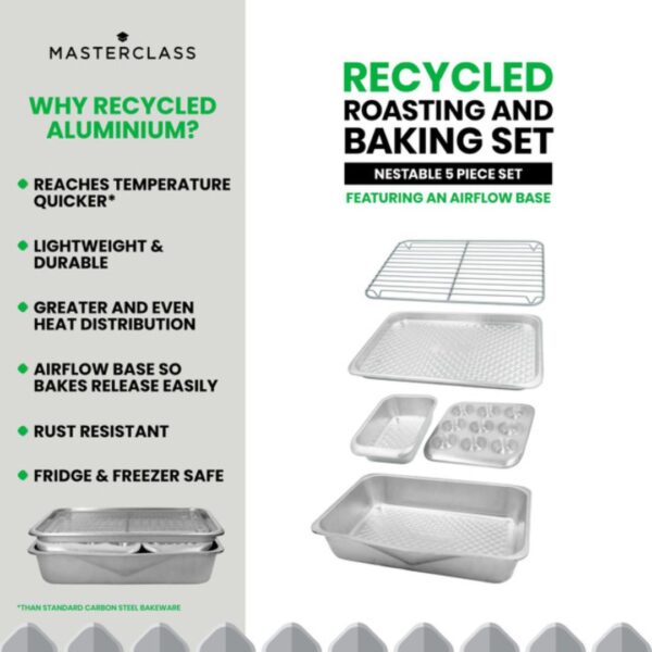 MasterClass Recycled Aluminium Stacking Baking Set - 5pc