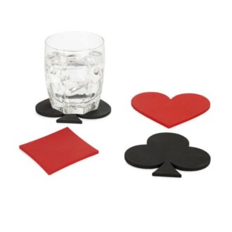 Balvi Coasters Dealer x4 - Red/Black