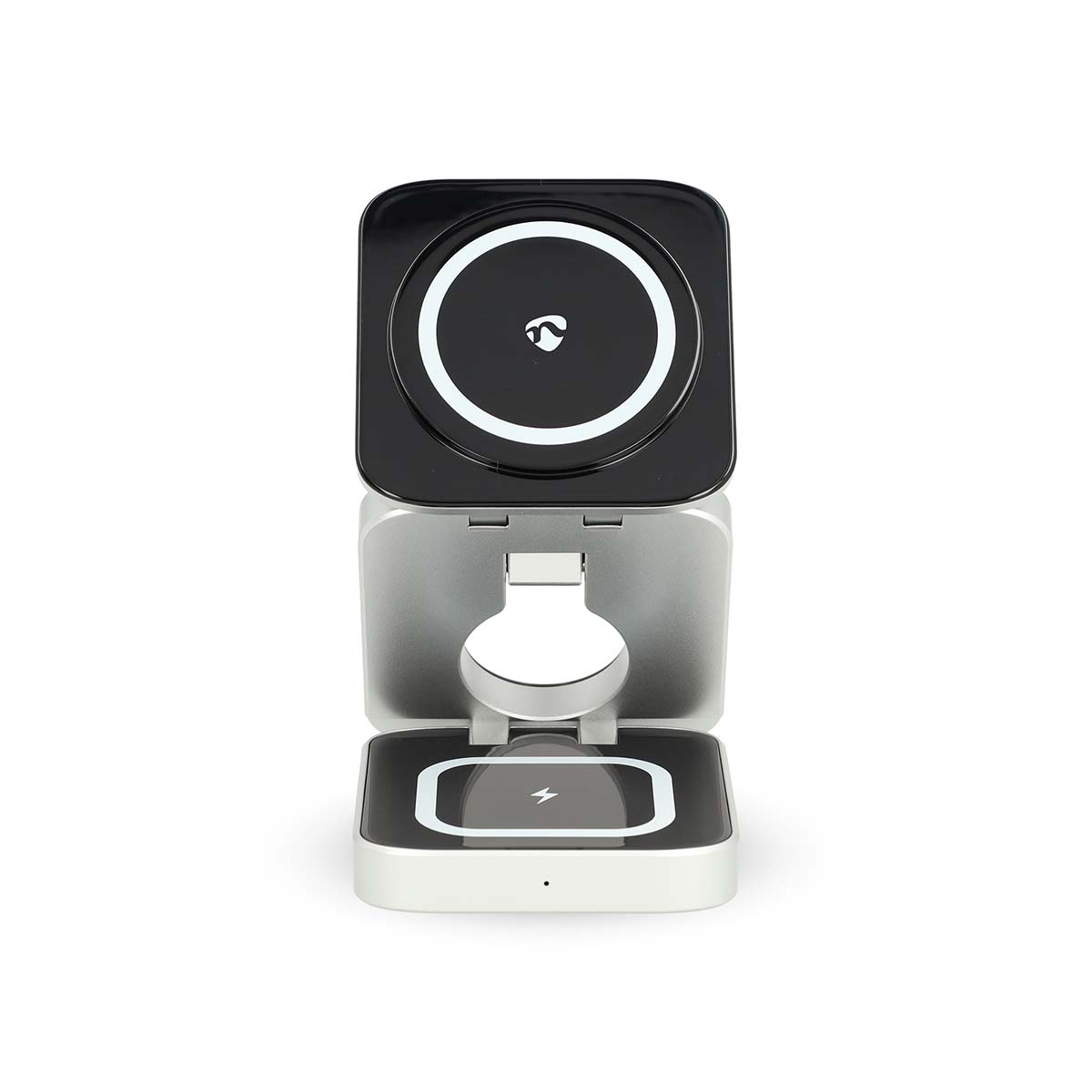 Nedis bezvadu 3-in-1 lādētājs | 15W | USB-A / USB-C™ | 3 Ierīces | Ceļot