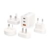 Nedis Travel Adapter | Universal GaN | Power Delivery 65 W | 4 Plugs | White