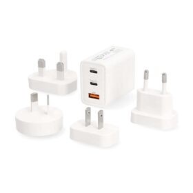 Nedis Travel Adapter | Universal GaN | Power Delivery 65 W | 4 Plugs | White