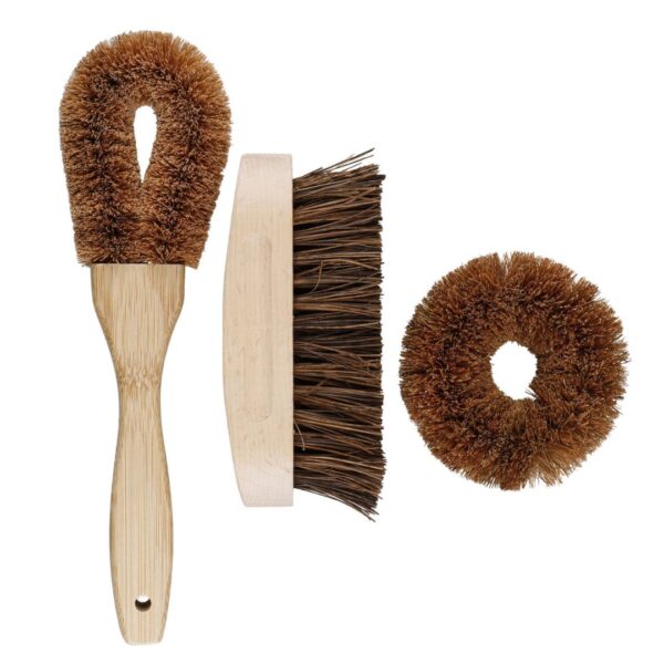 Natural Elements Eco-Friendly Coconut Fibre Brush - Set of 3