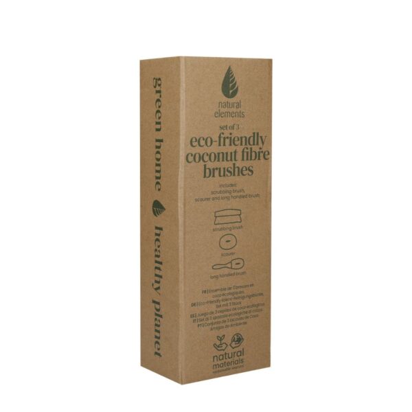 Natural Elements Eco-Friendly Coconut Fibre Brush - Set of 3