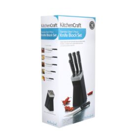 KitchenCraft Modern Knife Set & Block | 5pcs.