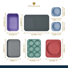 MasterClass Silicone Bakeware Set | Non-Stick | 7pcs.