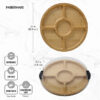 Farberware Build-a-Board | Bamboo Divided Serving | Diameter 35,5cm