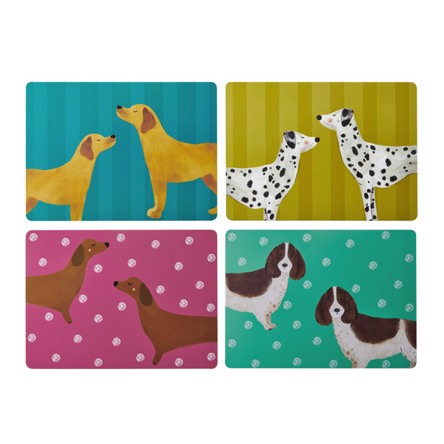 Creative Tops Large Premium Placemats Set - Dog Print