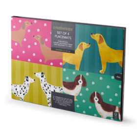 Creative Tops Large Premium Placemats Set - Dog Print