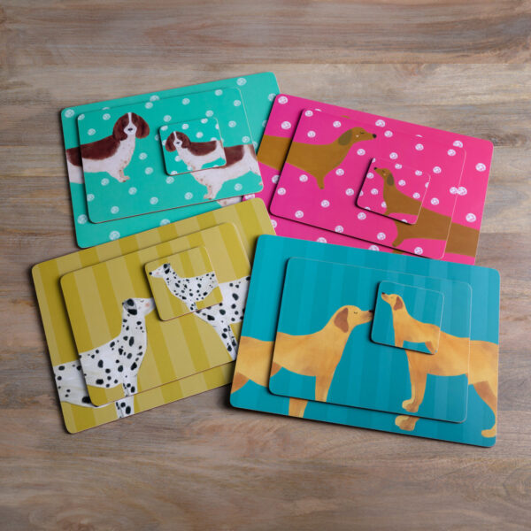 Creative Tops Large Premium Placemats Set - Dog Print