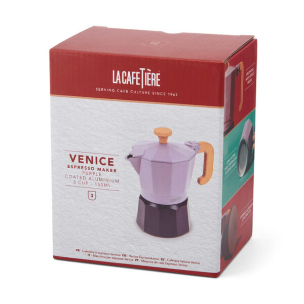 La Cafetière Venice Aluminium Espresso Maker 3-Cup - Purple 2 Tone